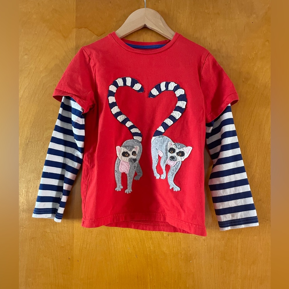 Mini Boden Kids Shirt with Lemur Design